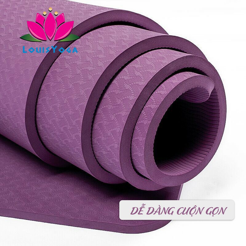 Thảm tập yoga 8mm  chất liệu TPE an toàn khi sử dụng dộ bám cao - Thương hiệu LOUIS YOGA